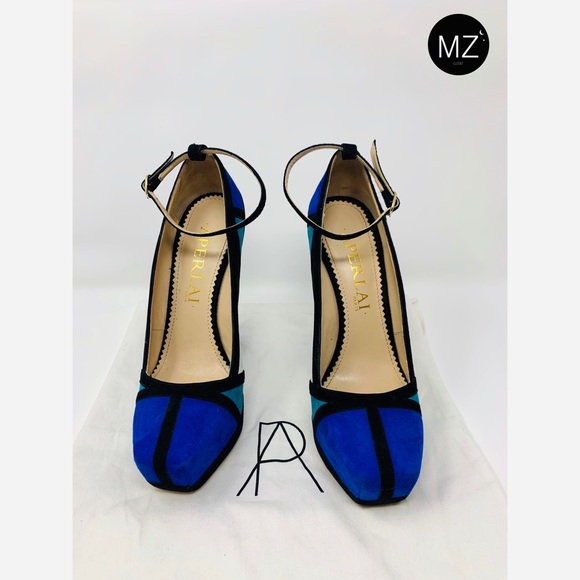 Aperlai Geisha color block suede pump - Picture 3 of 7